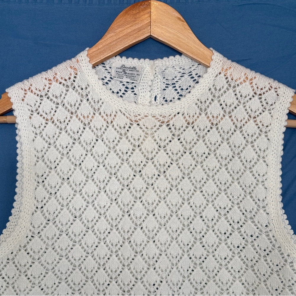 EUC Vintage Dentelle for Baar & Beards Delicate Knit Sweater Tank